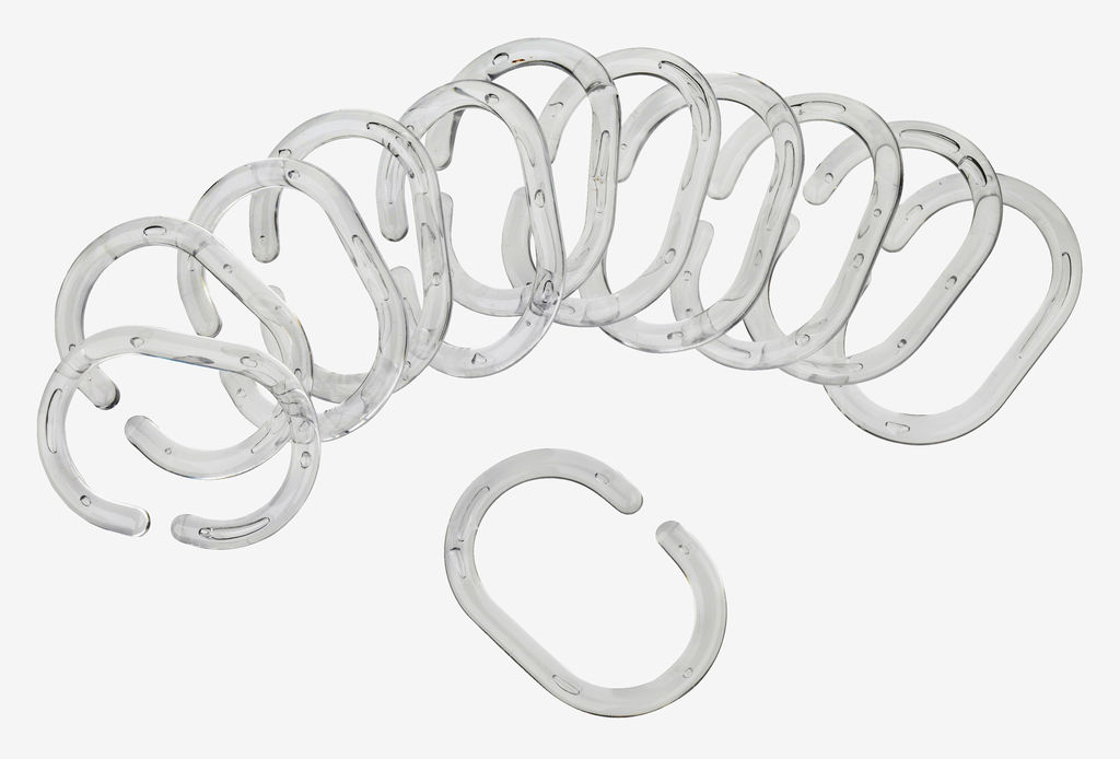 VAREKIL Shower curtain rings VAREKIL 12 pcs. transparent