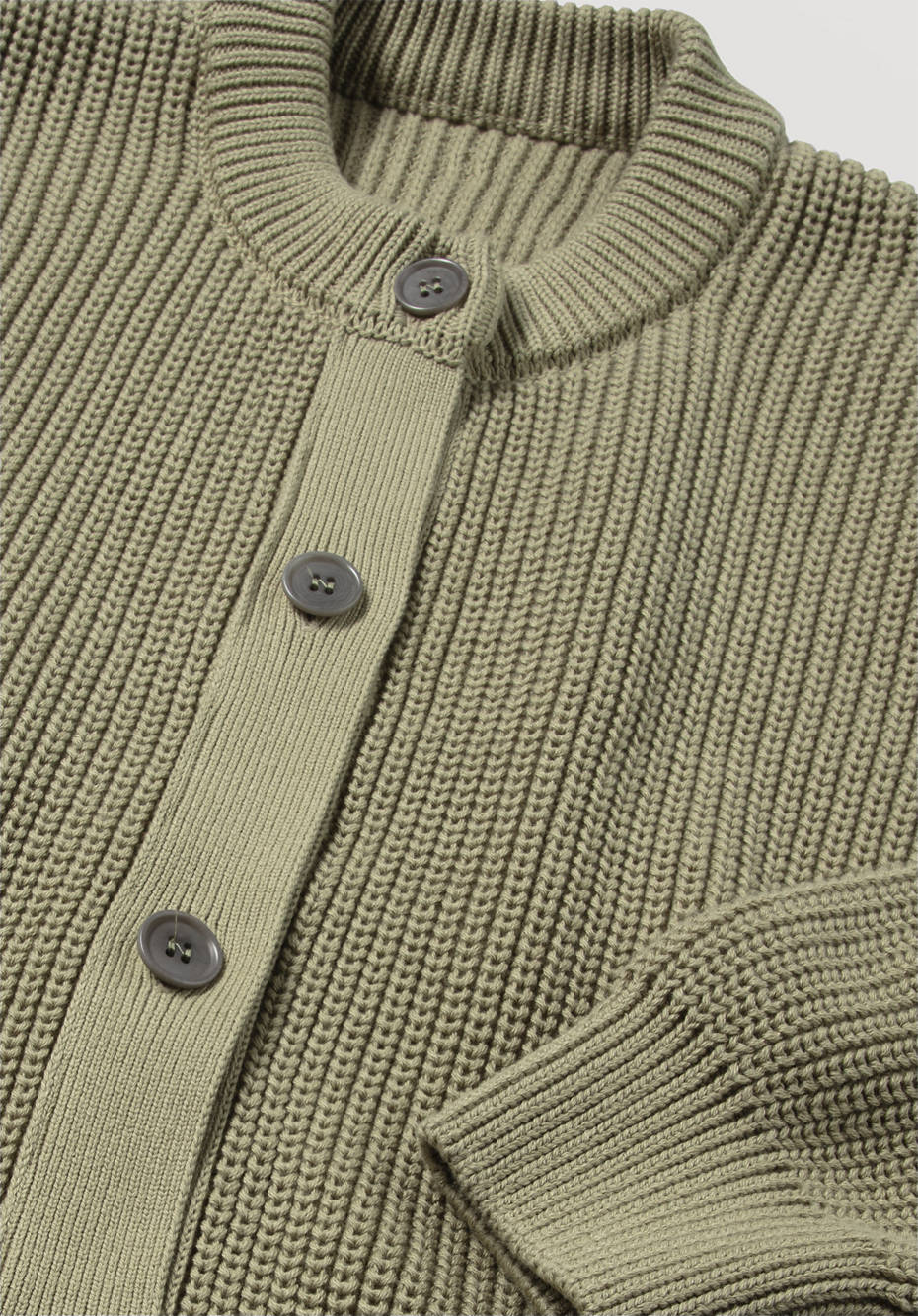 Rundhals-Cardigan aus reiner Bio-Baumwolle