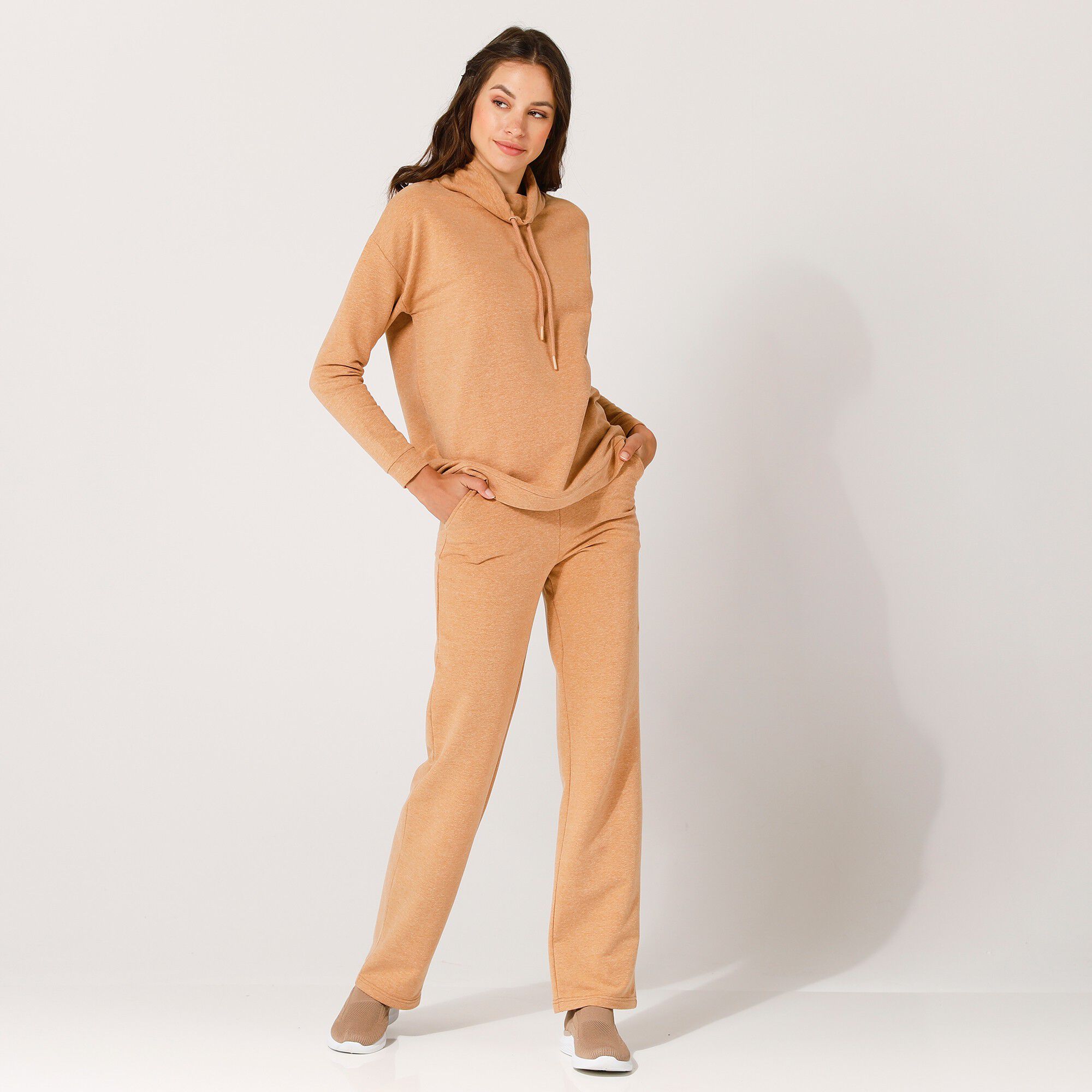 Pantalon d'ensemble molleton gratté