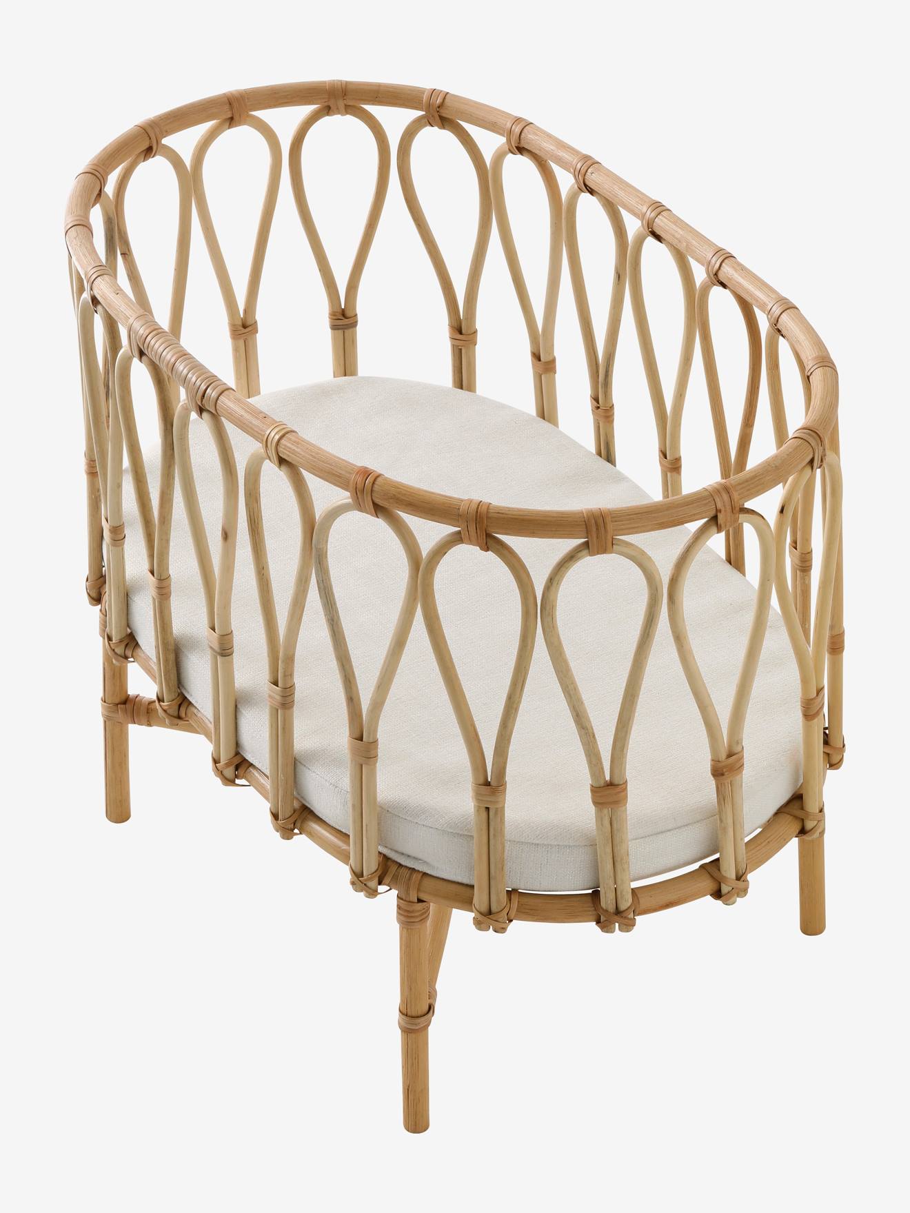 Vertbaudet Puppenbett aus Rattan MINI BOHO - natur