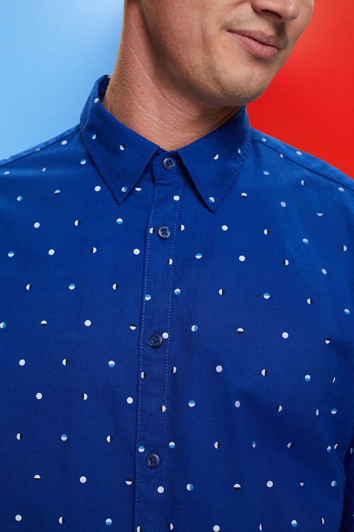 Hemd aus Slub Baumwolle mit Lunar-Dot-Muster