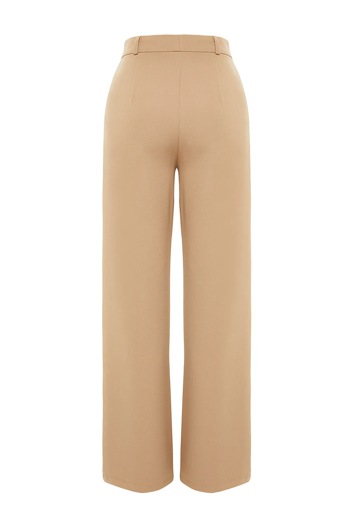 Trendyol Collection  Nerzfarbene, weite Hose aus Webstoff mit weitem Bein TWOAW21PL0332