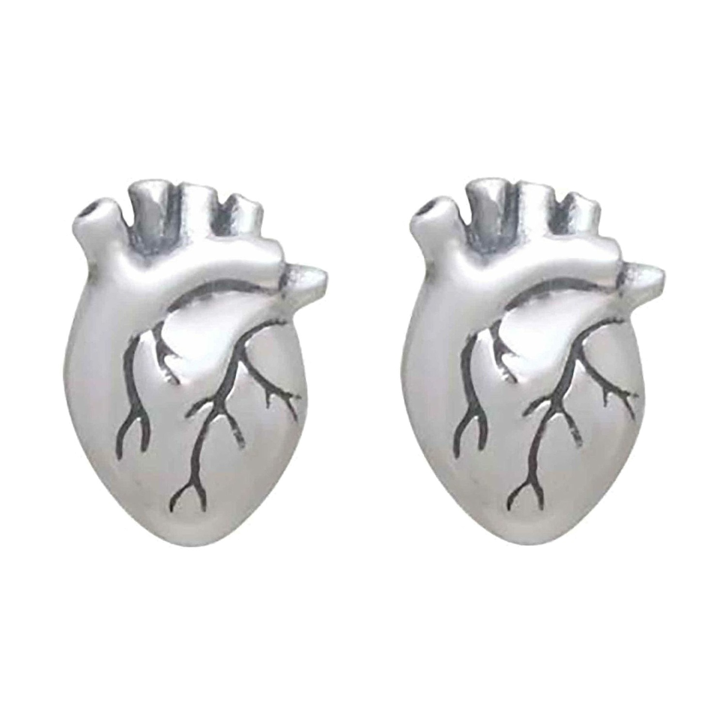Ohrstecker '3-D anatomisches Herz'