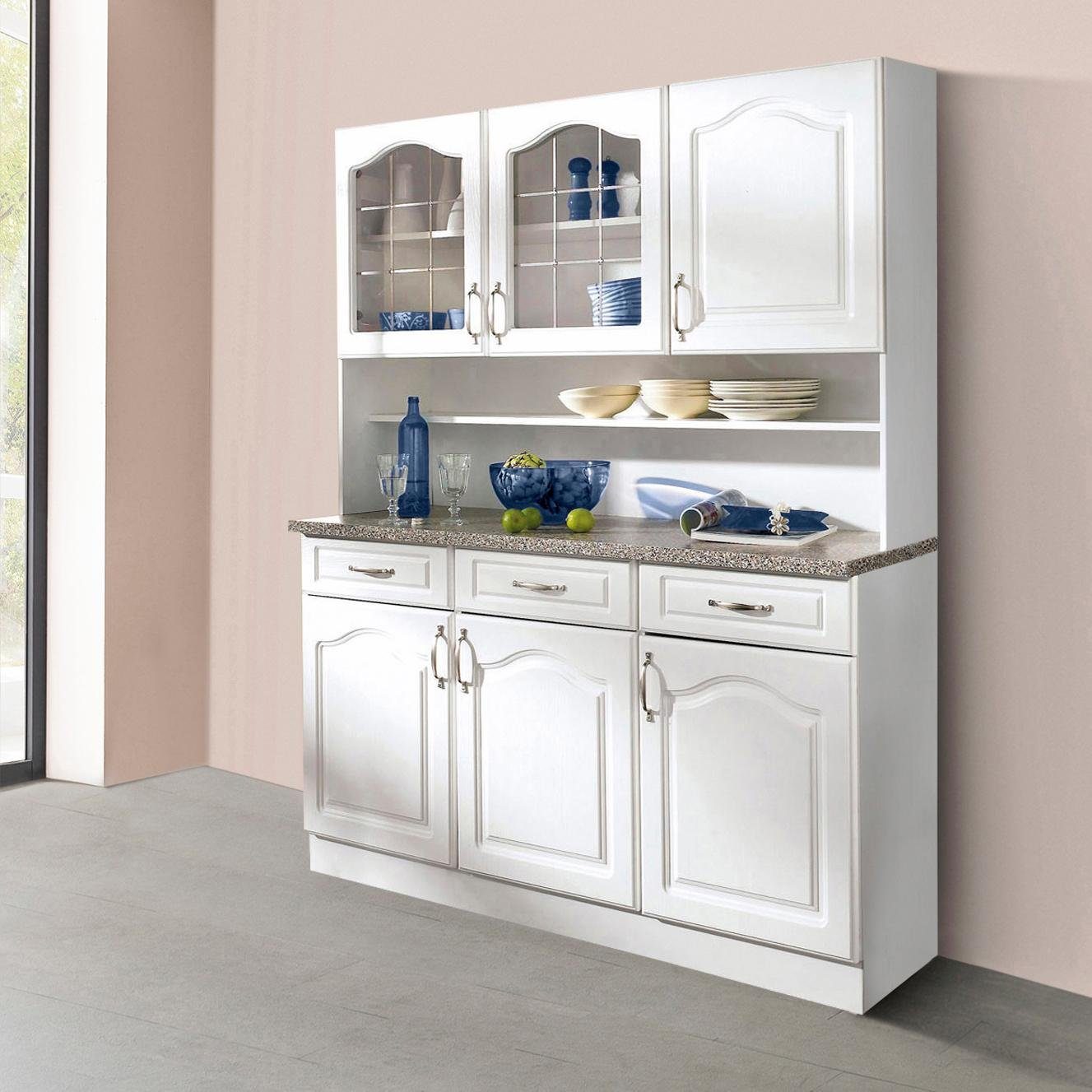 wiho Küchen Buffet Linz 120 cm breit in Landhaus-Optik