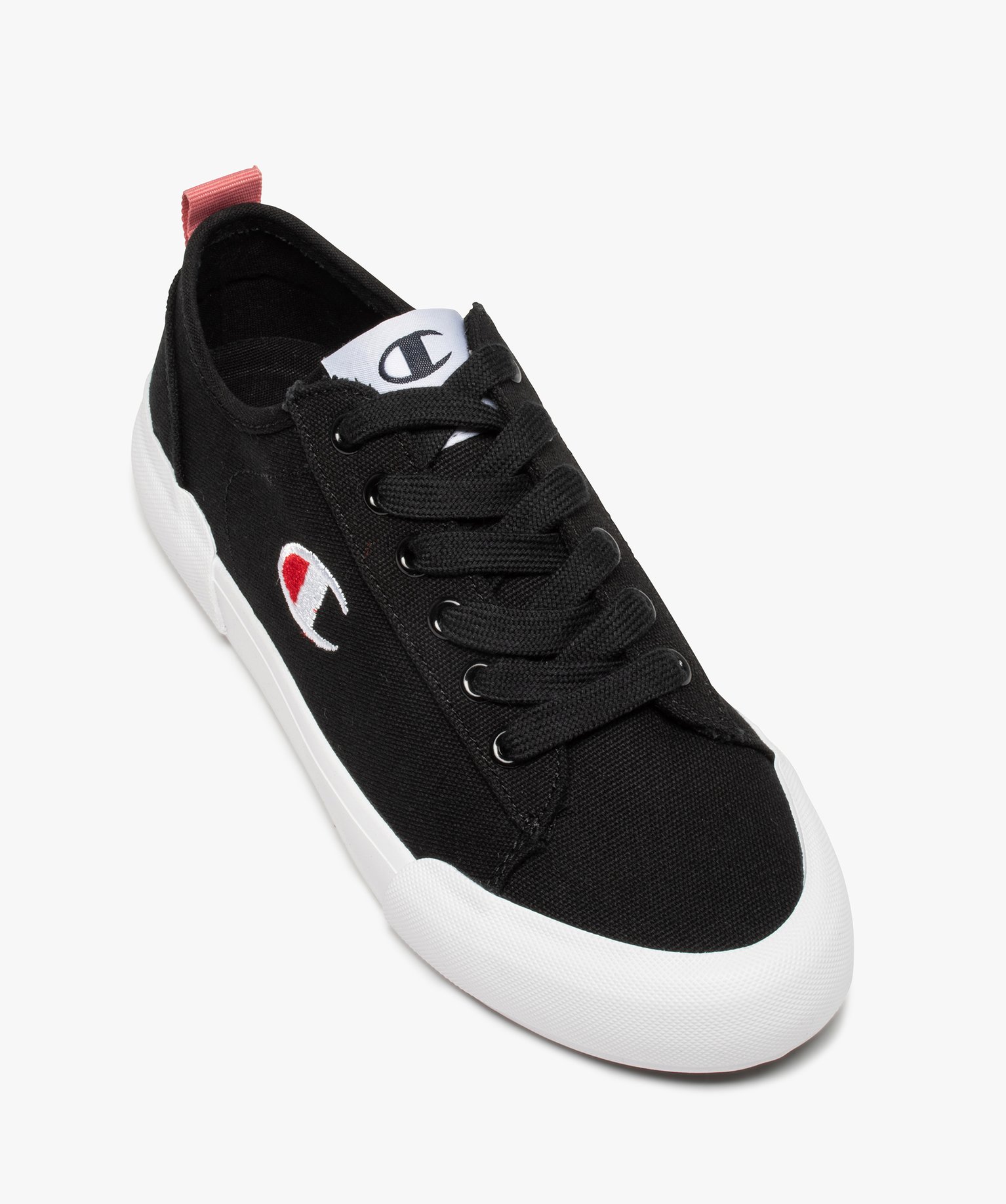 Baskets femme en toile unie à lacets – Champion Revoli noir | GEMO