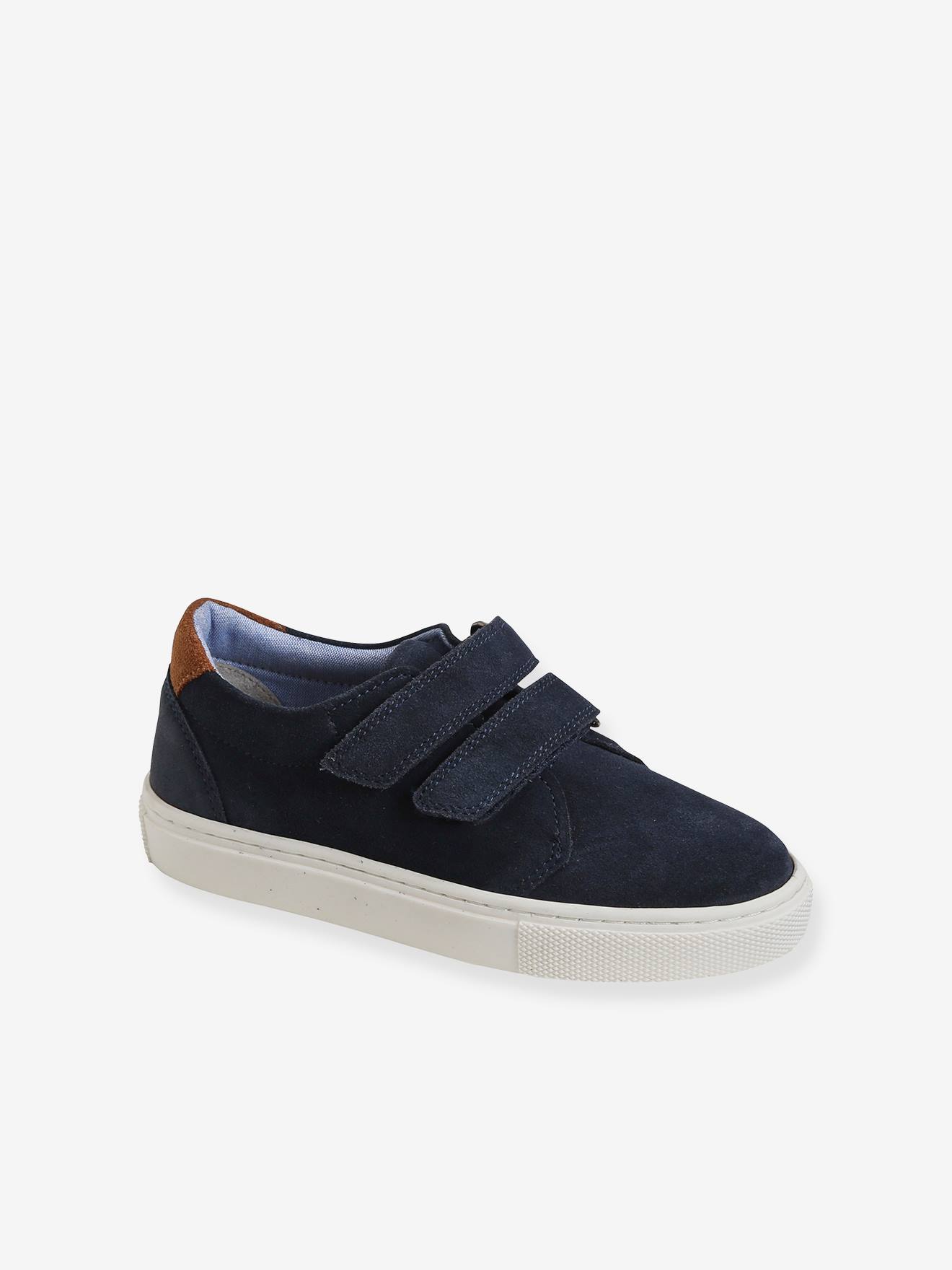 Derbies scratchés cuir garçon marine