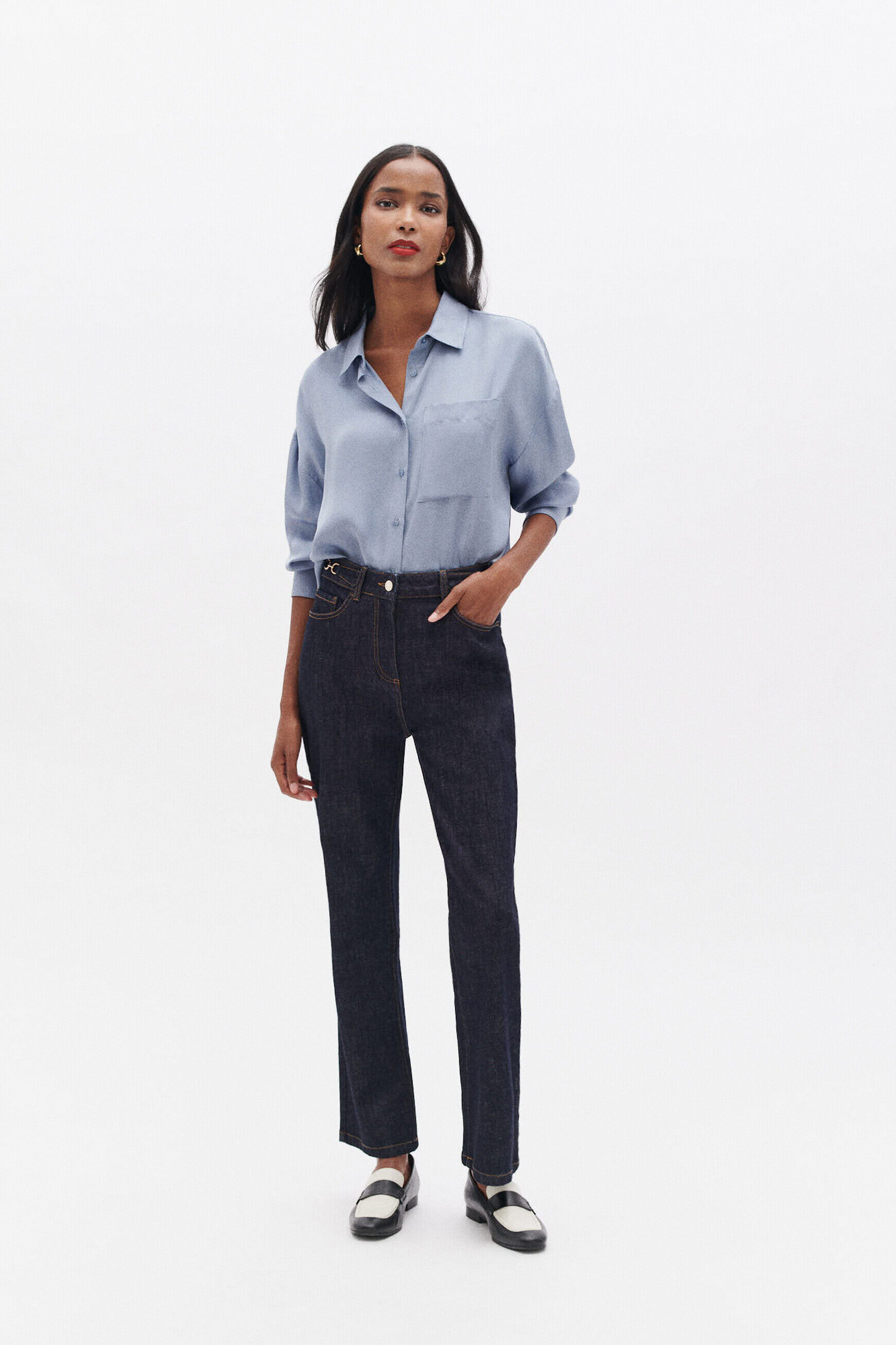 Pantalon palma denim double stone femme