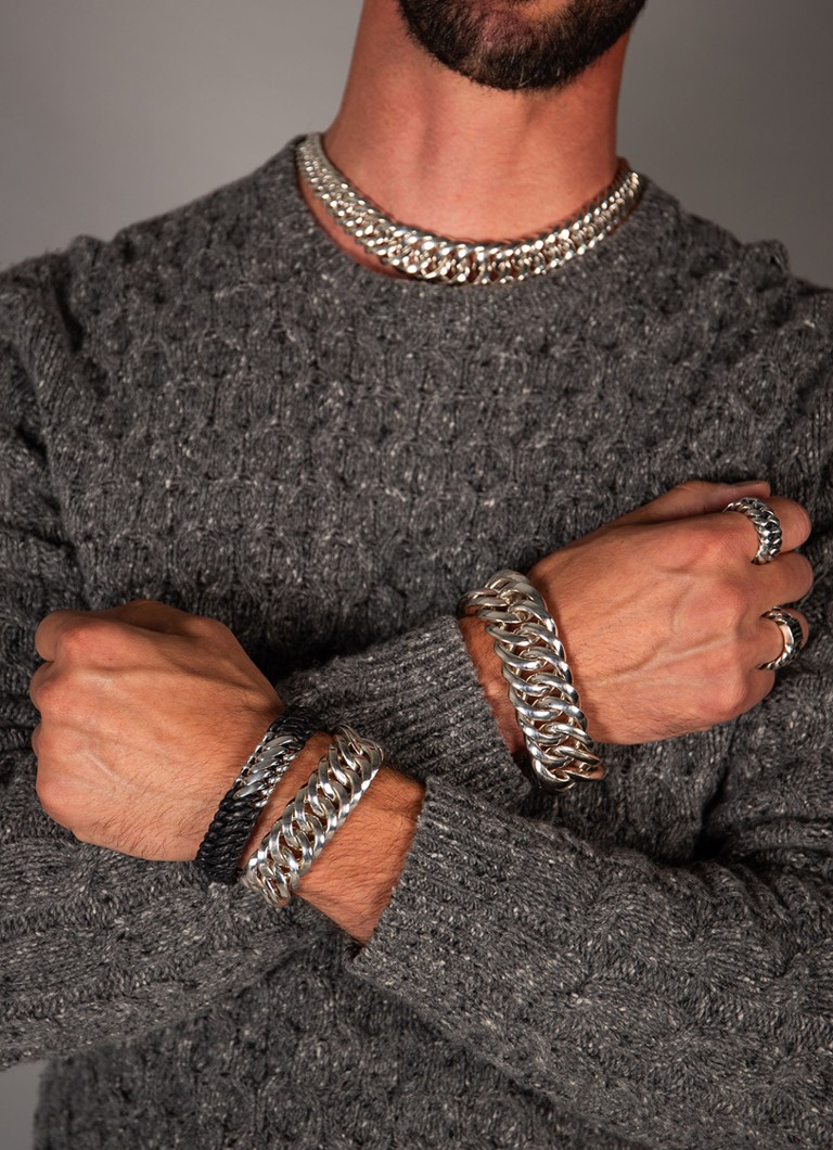 Buddha to Buddha  Chain Big schakelarmband van zilver