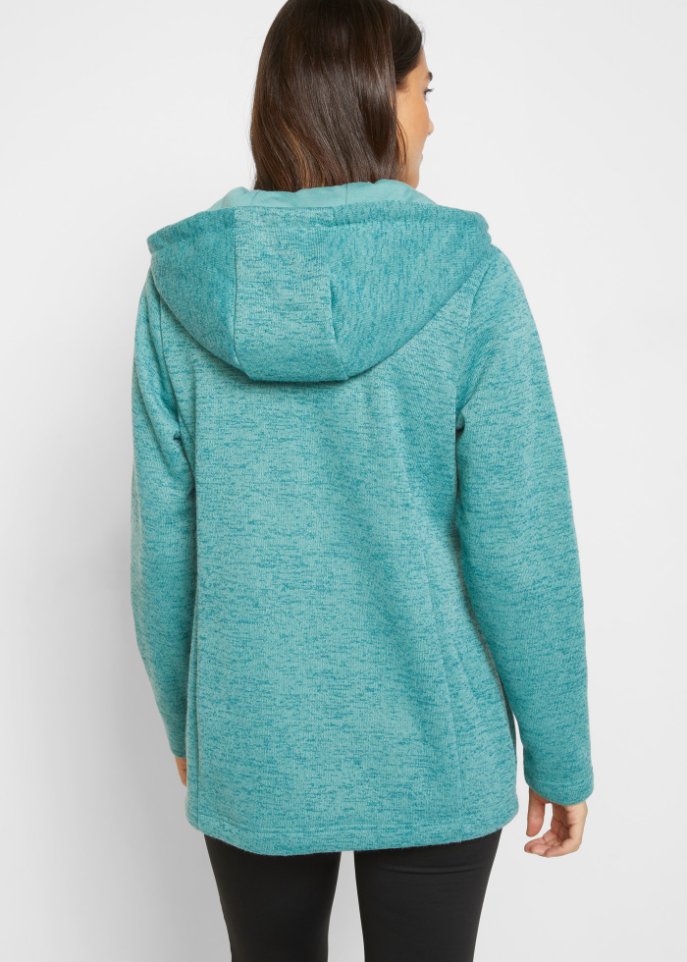 Strickfleecejacke mit Teddyfleece-Futter