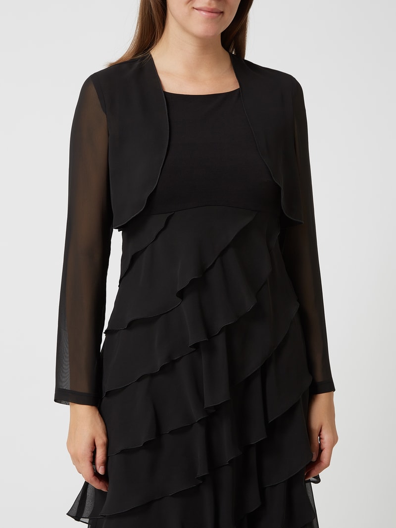 Bolero aus Chiffon in schwarz