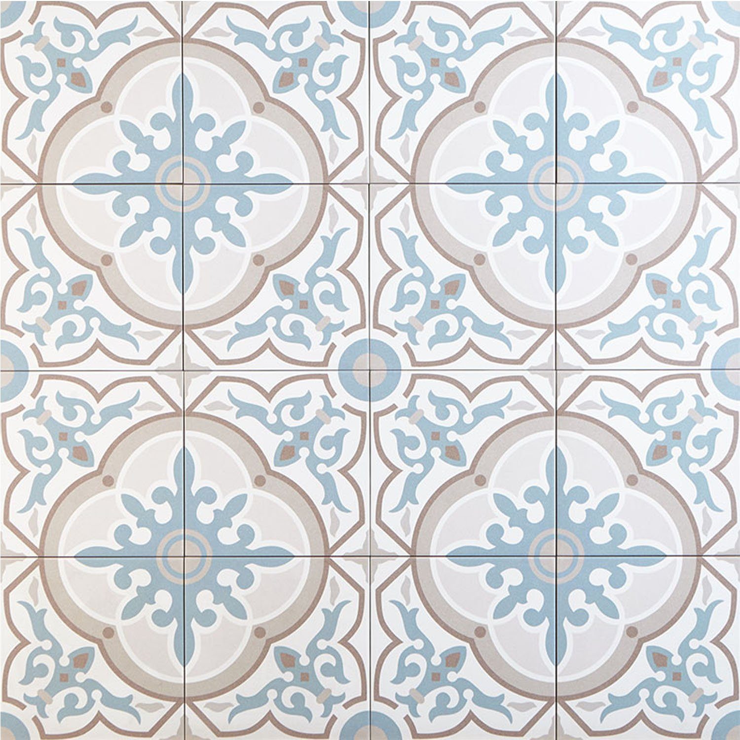 Casa Moro Feinsteinzeug Bodenfliese Mediterrane Keramikfliesen Aydan 20x20 cm 1 qm Feinsteinzeug in Zementoptik frostsicher, orientalische Bodenfliesen & Wandfliesen bunt für schöne Küche Flur & Badezimmer, FL7024, Mehrfarbig, Zementfliesenoptik