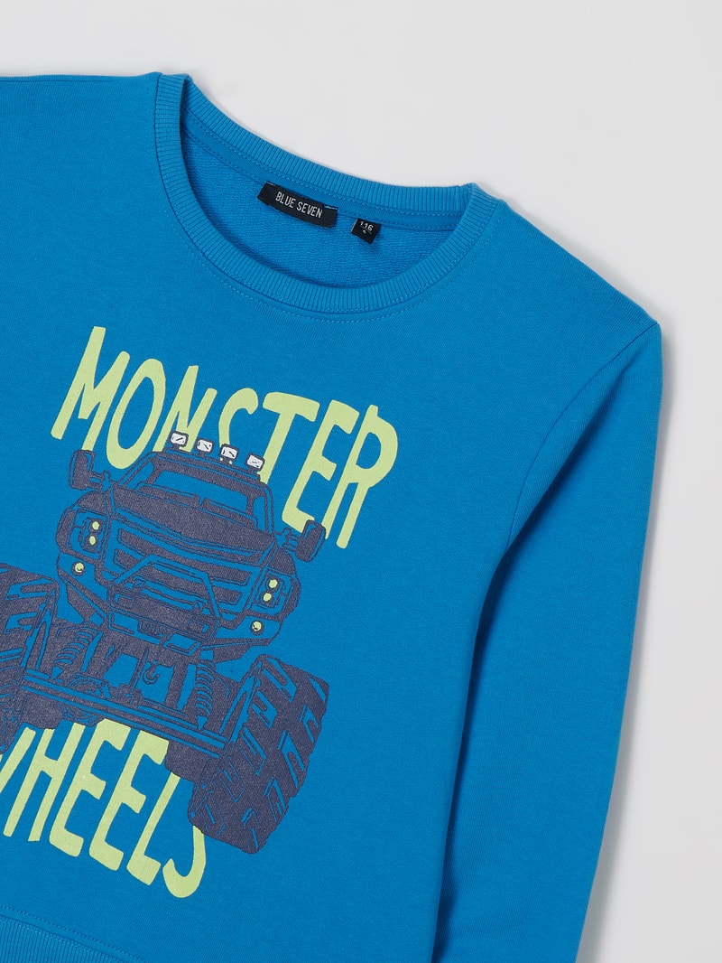 Sweatshirt mit Print in royalblau