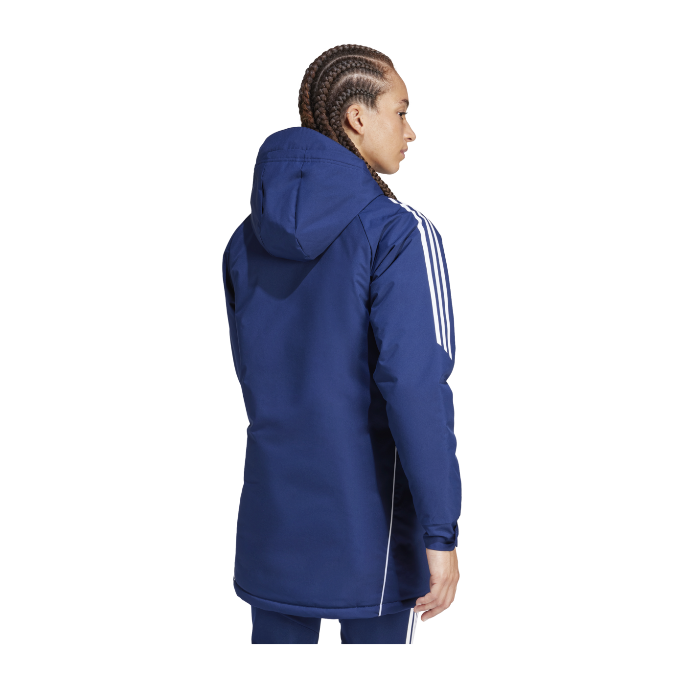 adidas Tiro 24 Kapuzenjacke Damen Blau Weiss