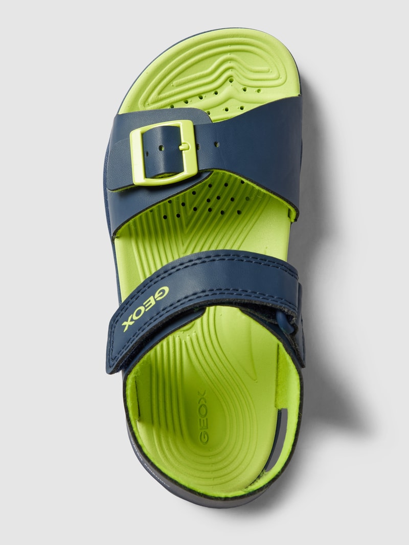 Sandalen mit Label-Detail Modell 'FUSBETTO' in marineblau