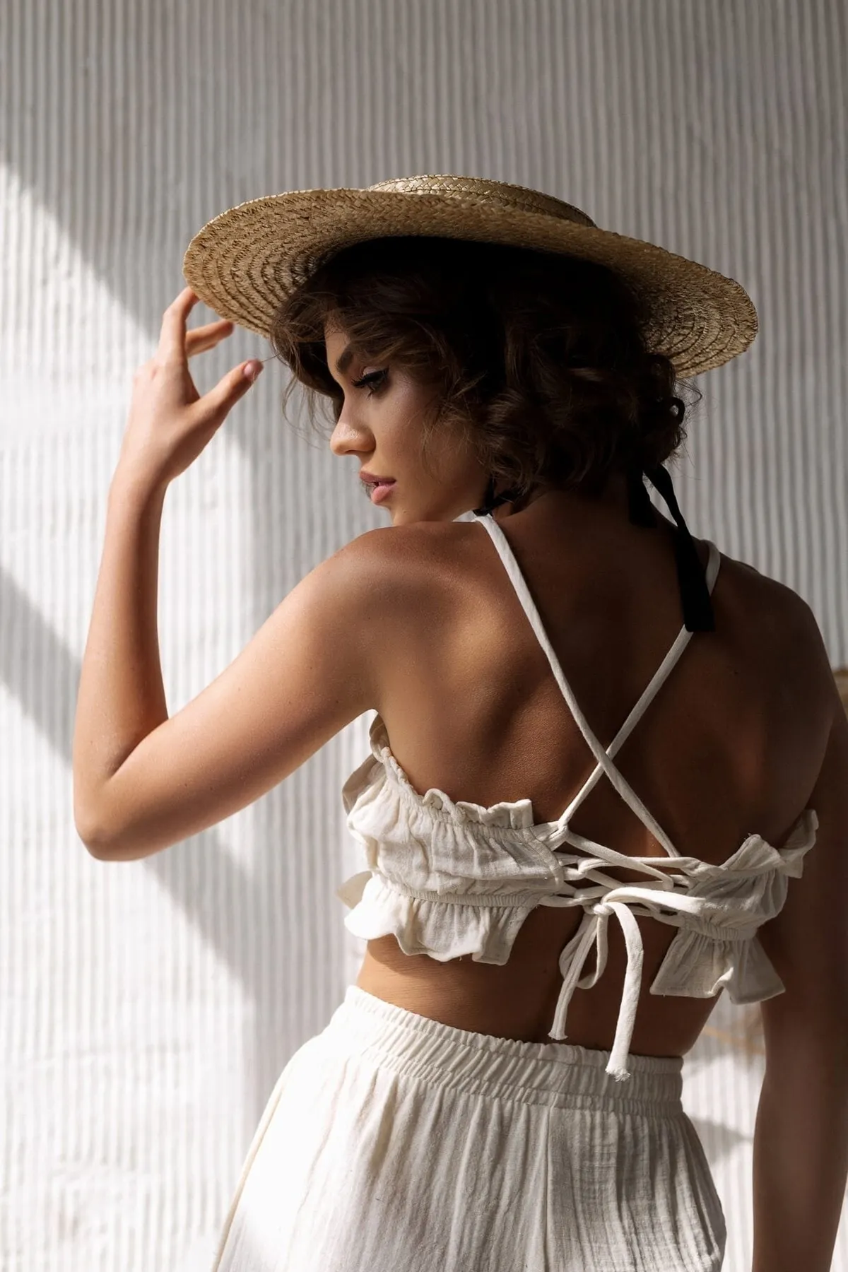BOHEMAİ  Harvey Natural Muslin Crop Set