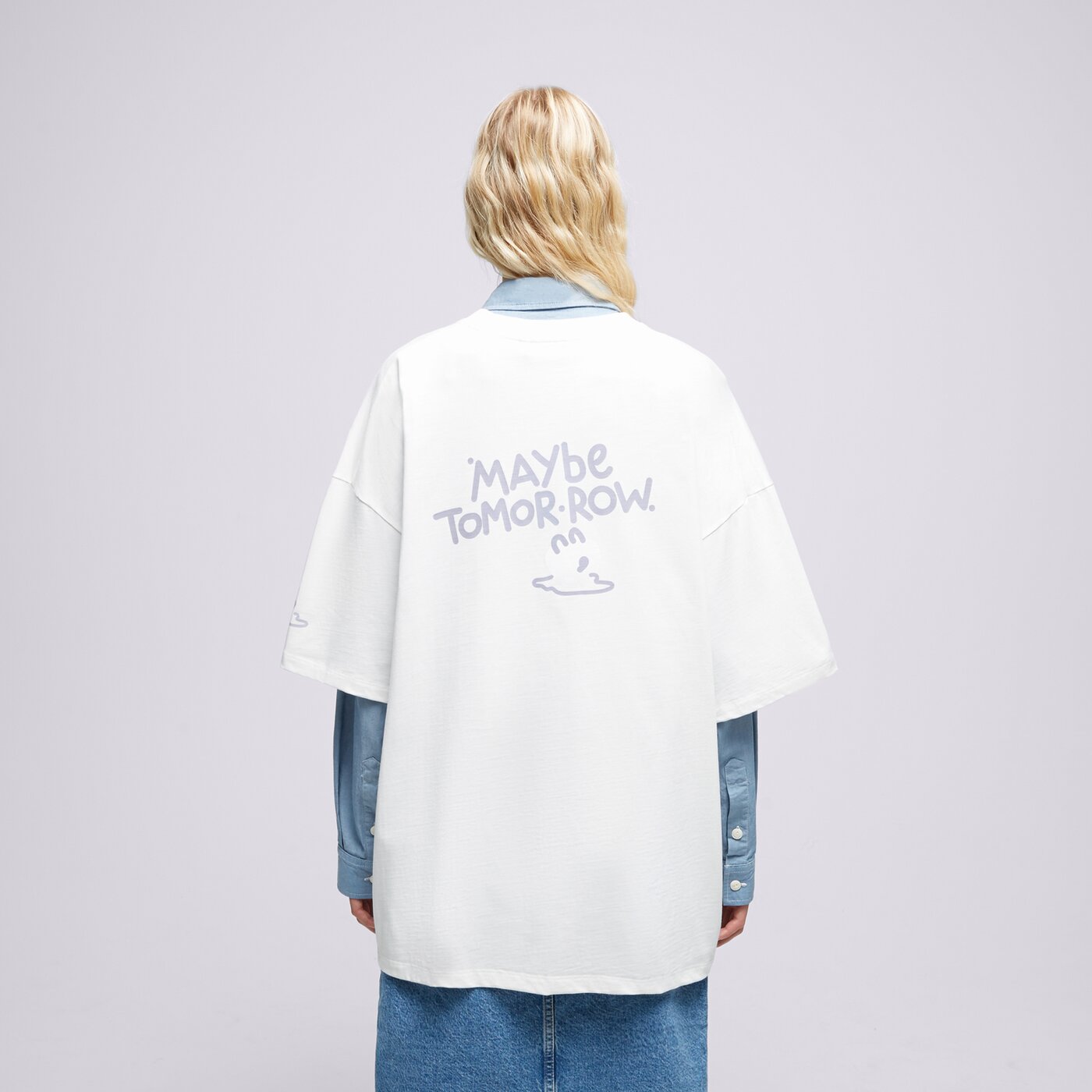 S.NOW JOB SIZEER T SHIRT “MAYBE”-NATURAL WHITE Weiß