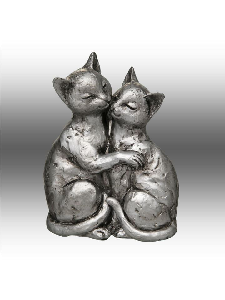 Ambiente Haus Katzen Paar 15cm in antiksilber günstig kaufen onesize