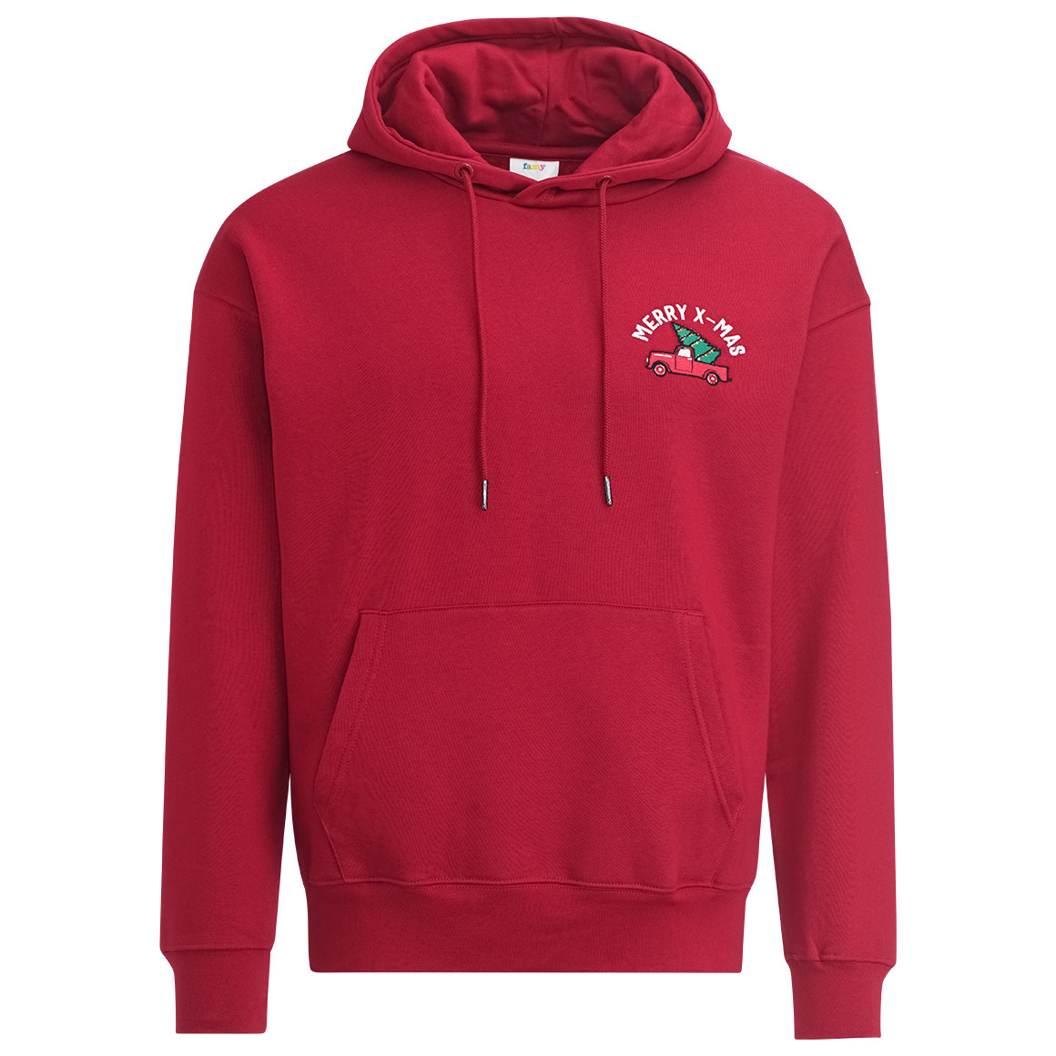 Herren Weihnachtshoodie dunkelrot