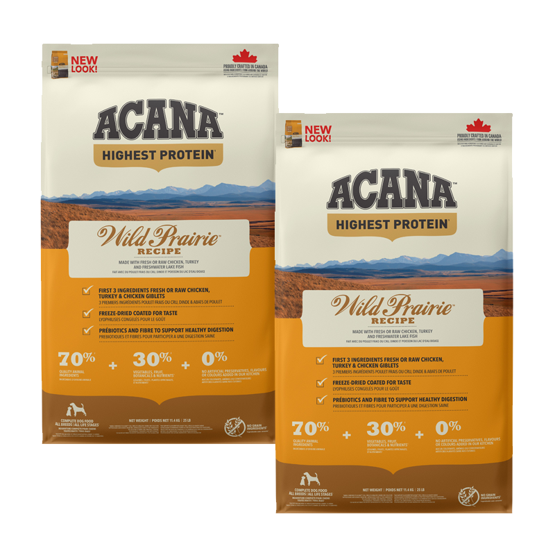 ACANA Hundetrockenfutter ACANA Wild Prairie 2x11,4 kg