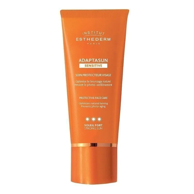 Institut Esthederm Adaptasun Beskyttende ansigtscreme, der fremskynder solbruning, Sensitiv hud