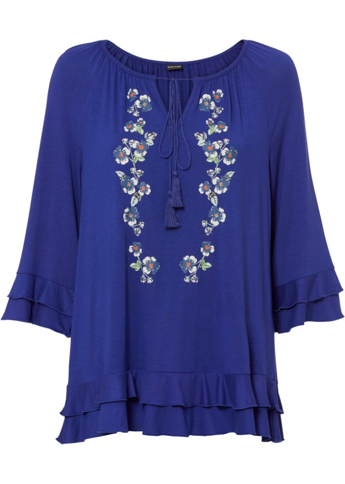Shirt-Tunika mit Blumendruck
