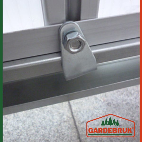 Gardebruk Stahlfundament verzinkt 190x122x12cm - für Anlehngewächshaus