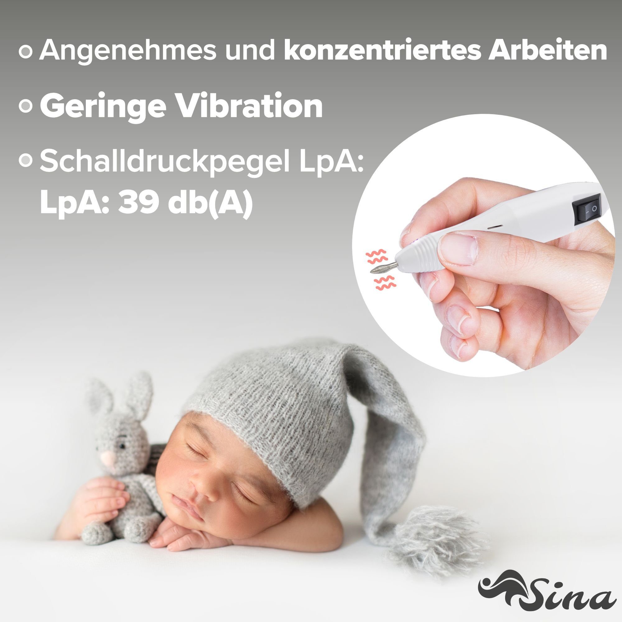 Sina Beauty-Multigerät 20.000 U/Min, geeignet für Gel, Acryl oder natürliche Nägel