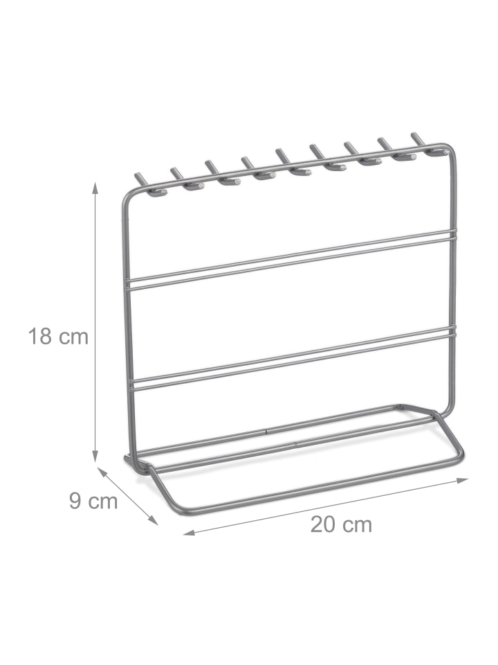 relaxdays Schmuckständer in Silber - (B)20 x (H)18 x (T)9 cm günstig kaufen onesize