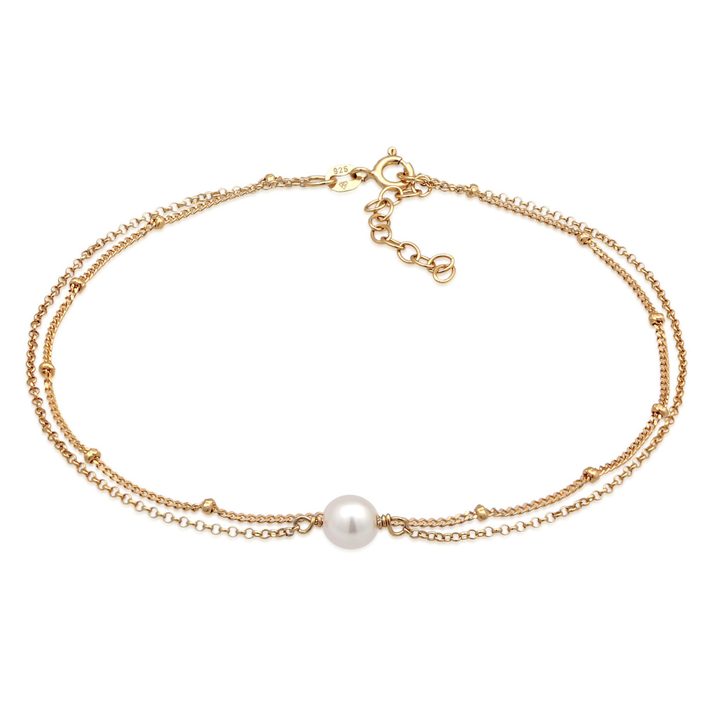 Elli Elli Bracelet de Cheville Femmes bracelet de cheville Couches boules avec perles  Bijoux