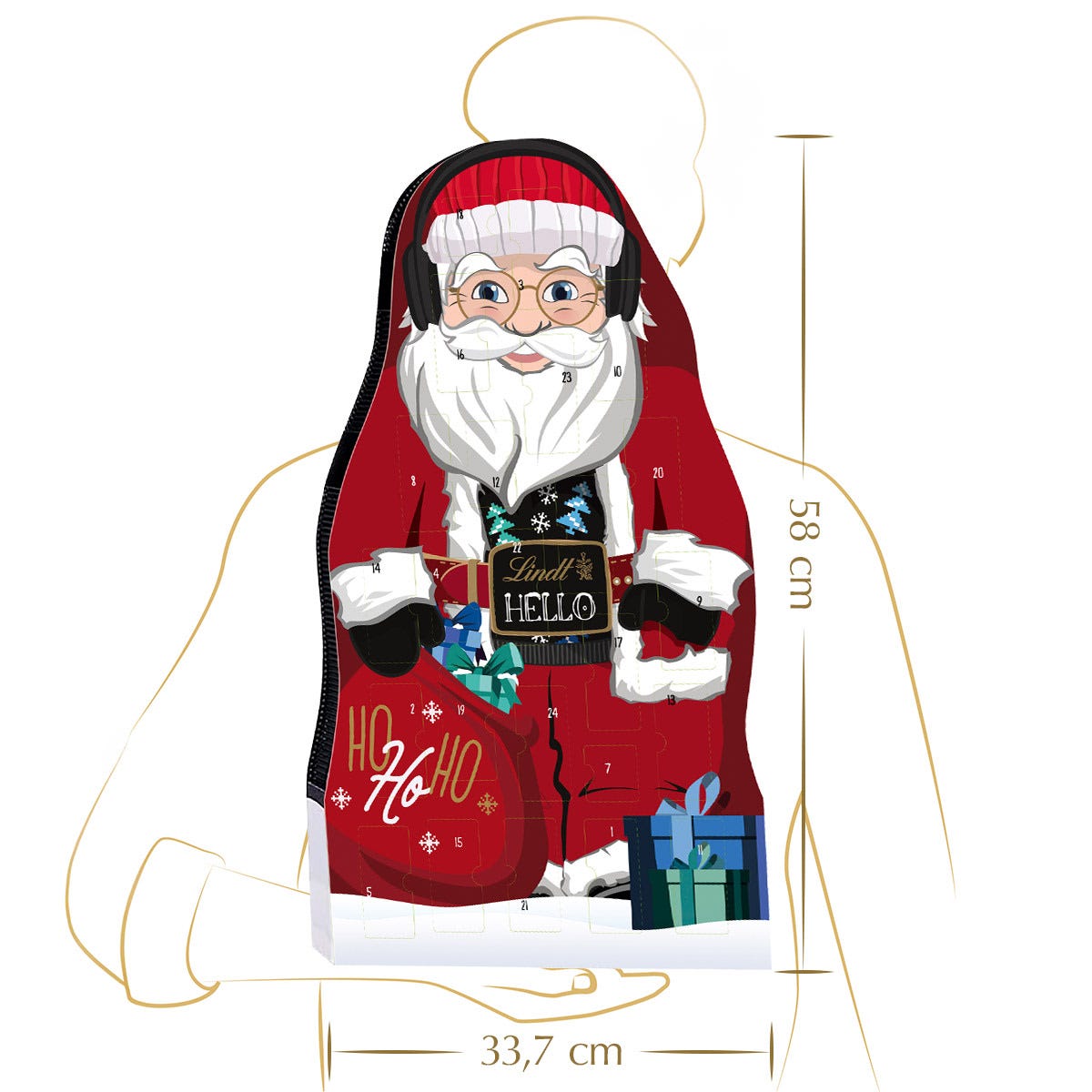 HELLO Adventskalender Santa, 234g