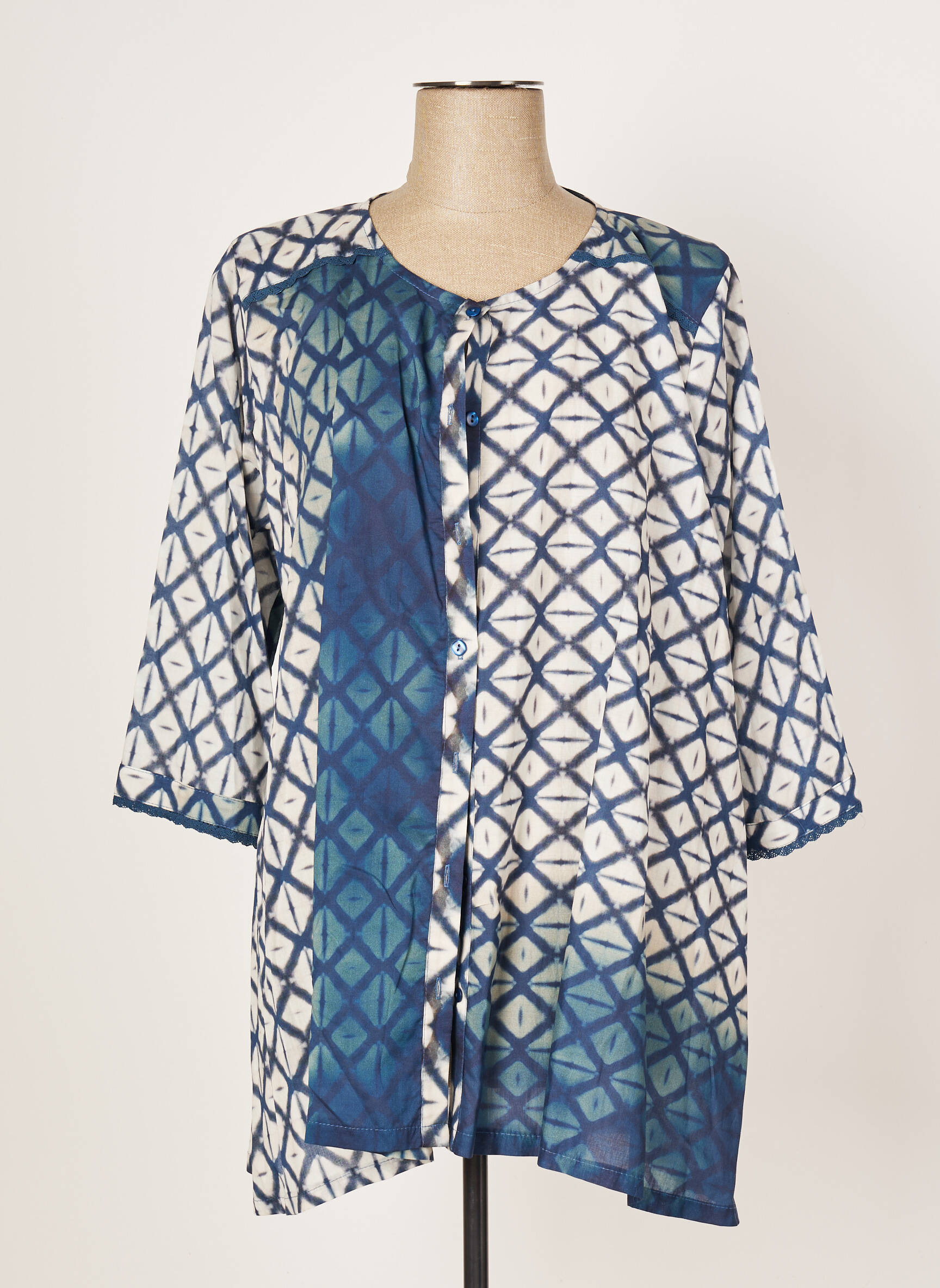Franck Anna Tuniquemanchelongue Femme couleur bleu