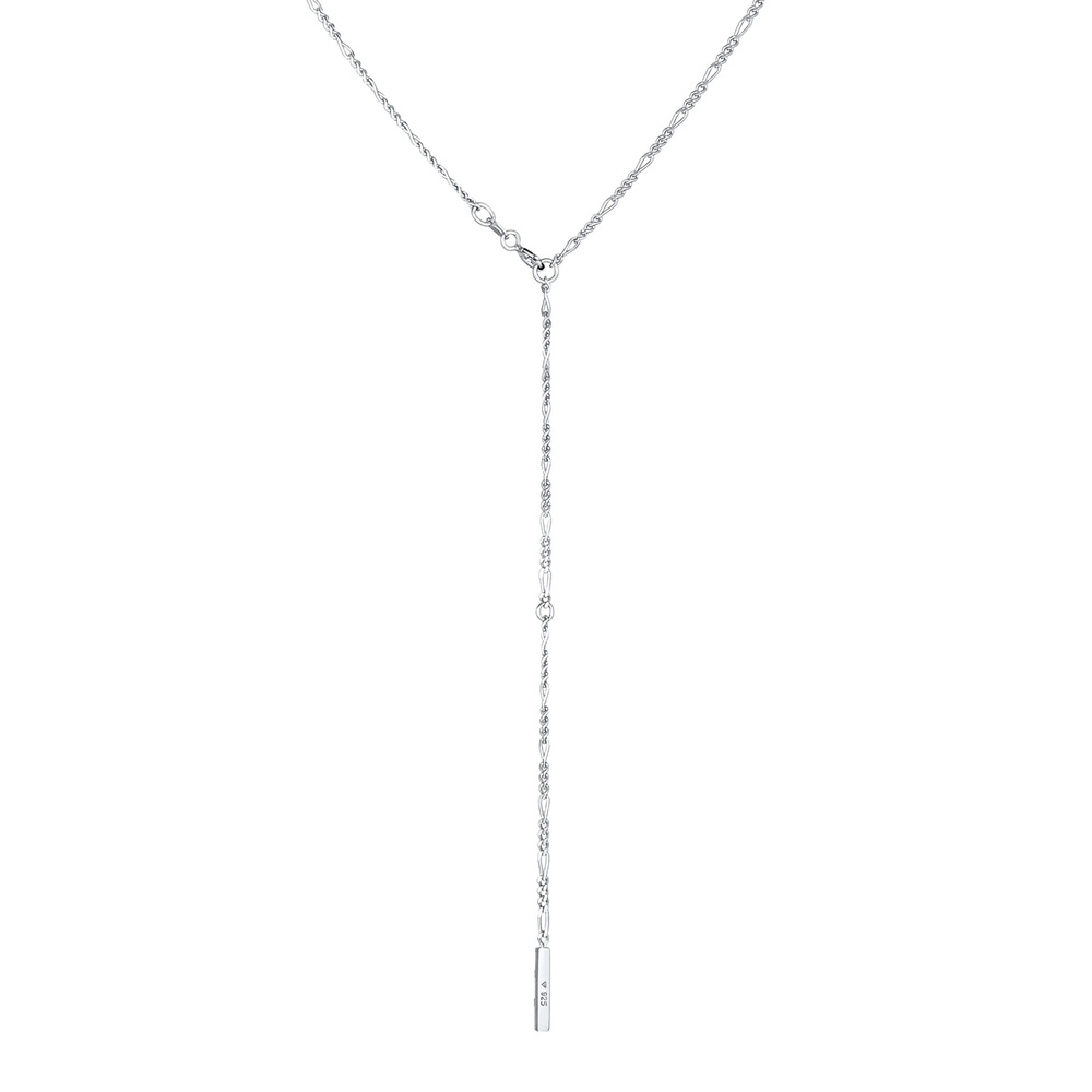 Elli PREMIUM Elli PREMIUM Collier Collier en Y pour dames Figaro Topaze Geo ajustable en argen collier
