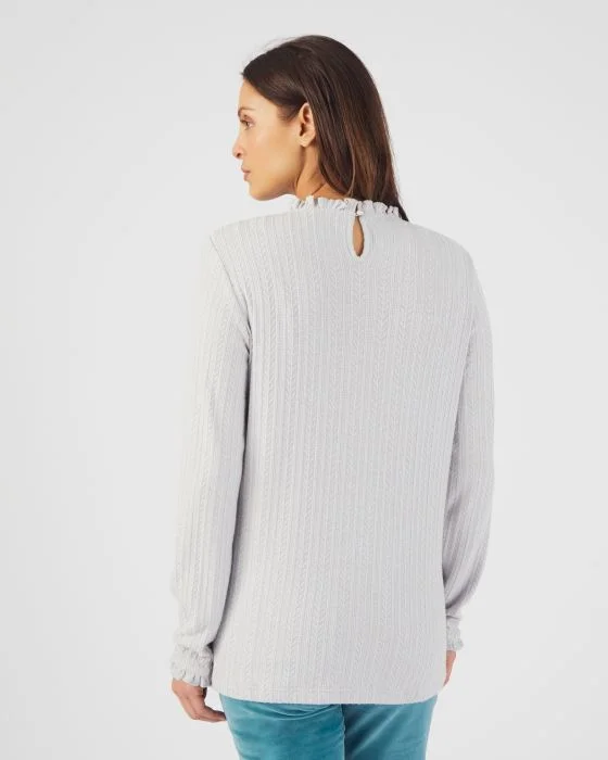 Tee-shirt en maille pointelle chaude