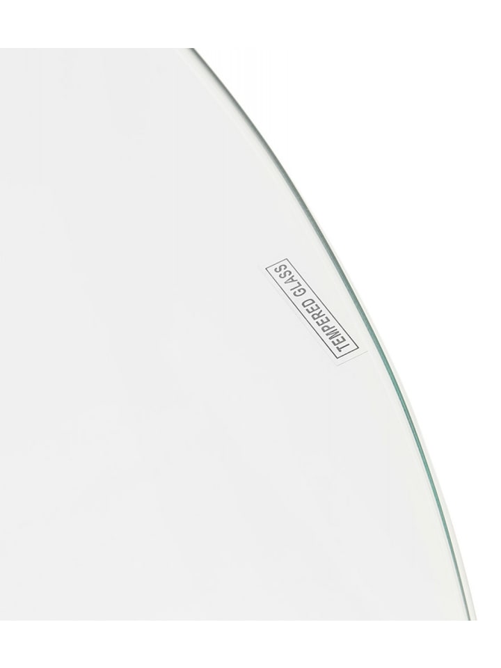 KADIMA DESIGN Runder Esstisch aus Glas mit Massiv Eichenholz Beinen | Modern günstig kaufen onesize