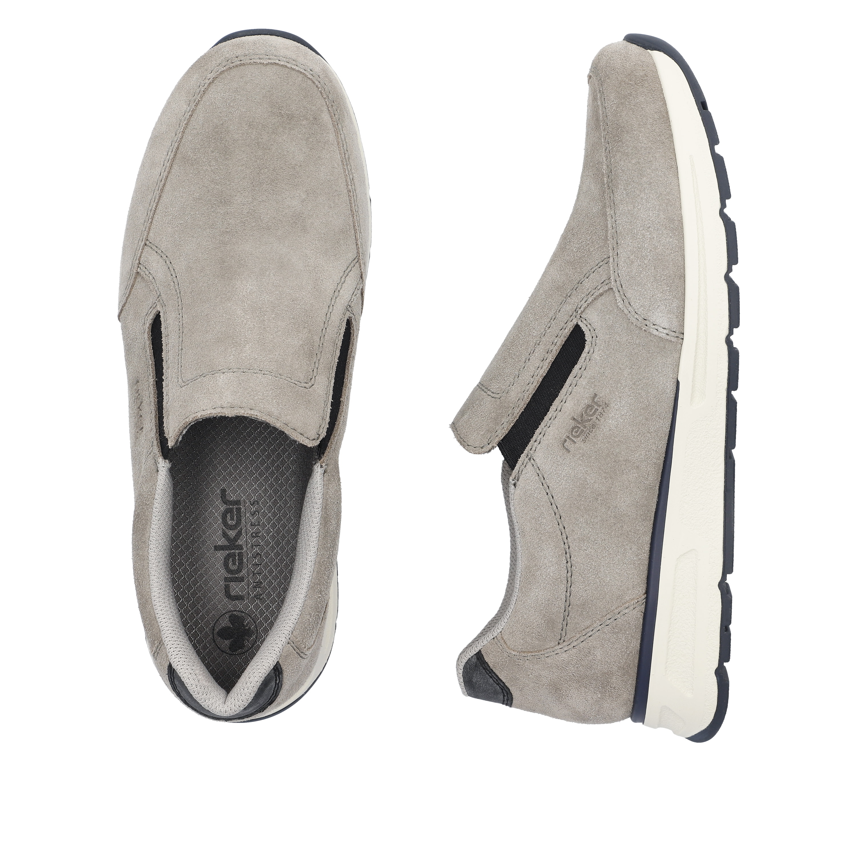 Rieker Herren Slipper hellgrau