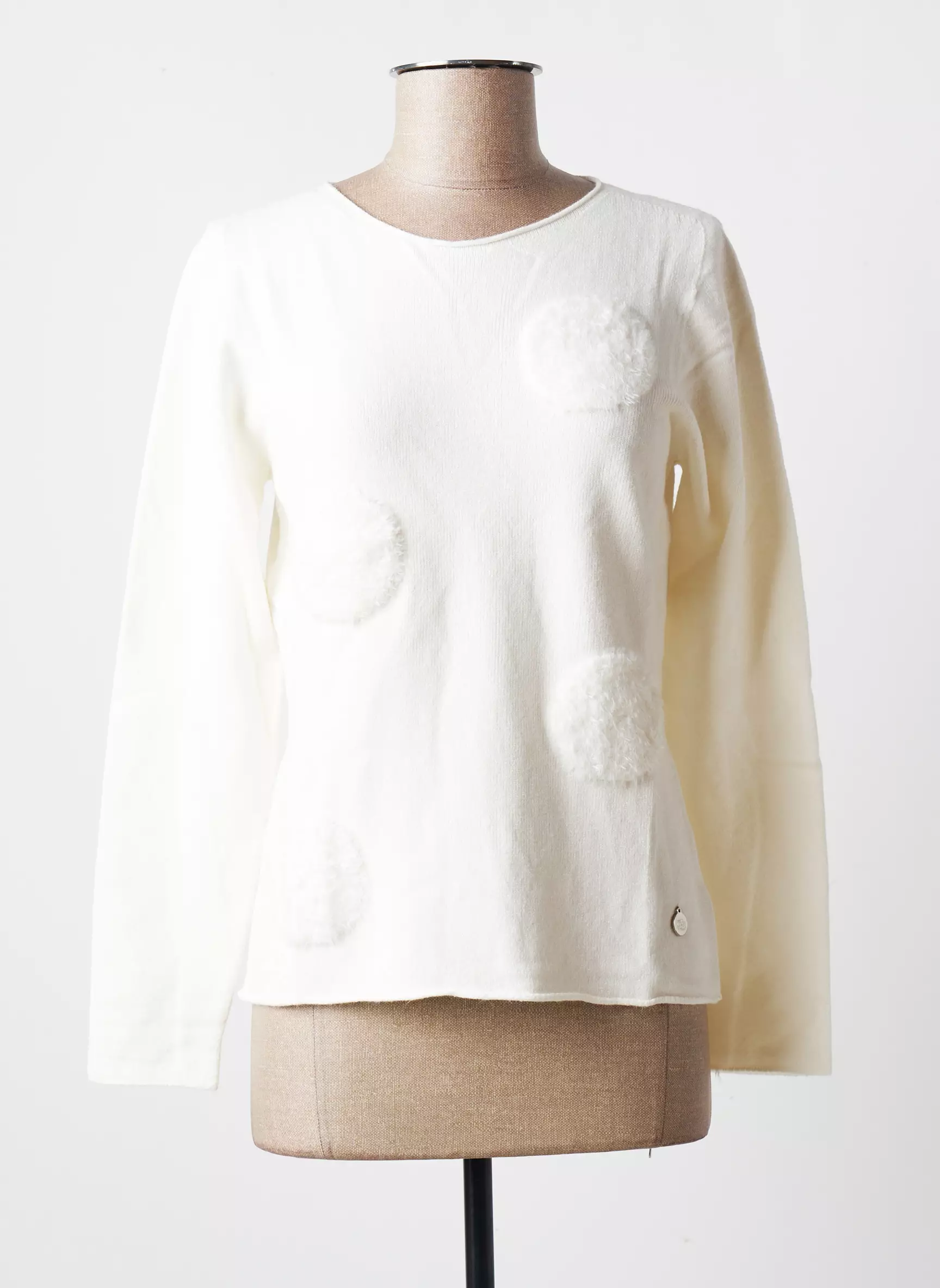 Blanc Boheme Pulls Femme couleur blanc
