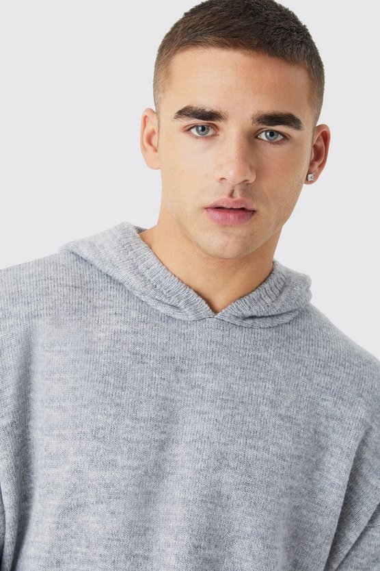 Kastiger Strick-Hoodie