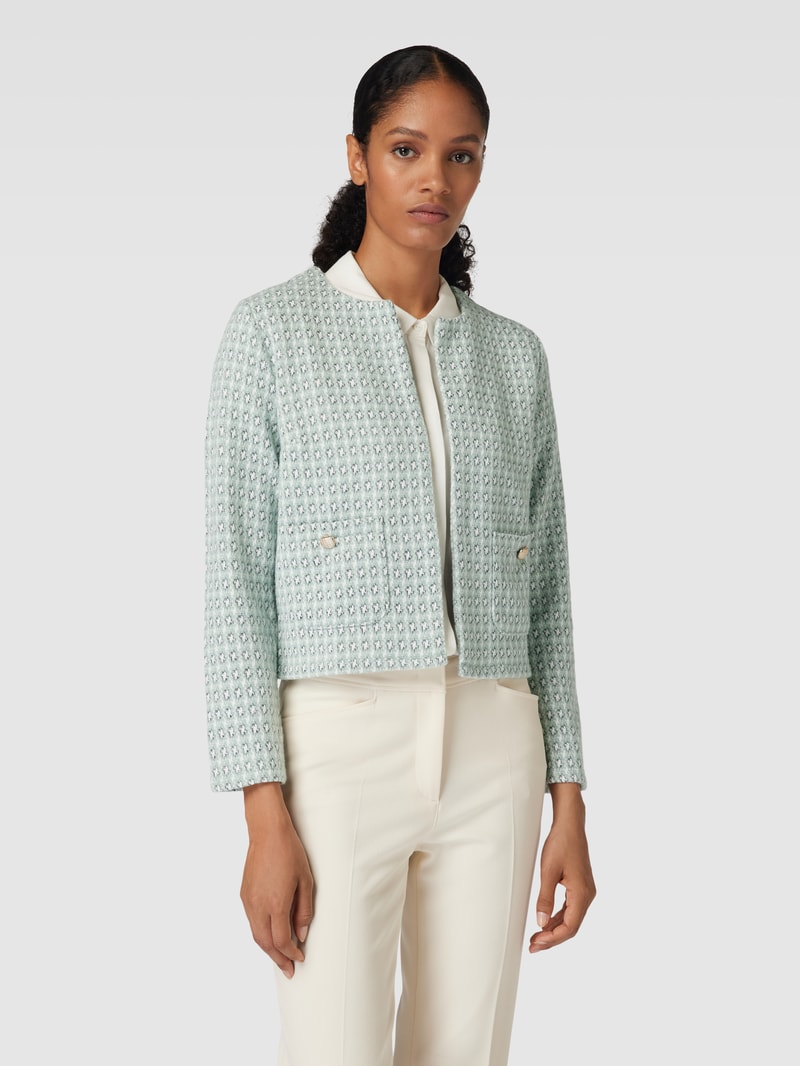 Blazer mit Allover-Muster in hellgrün