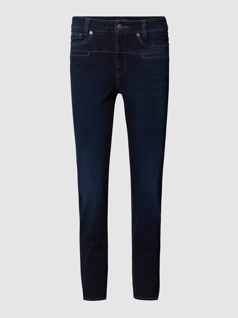 Jeans mit Zierleisten Modell 'Pearlie'  in blau