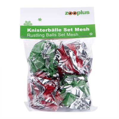 Katzenspielzeug Knisterbälle Set Mesh
