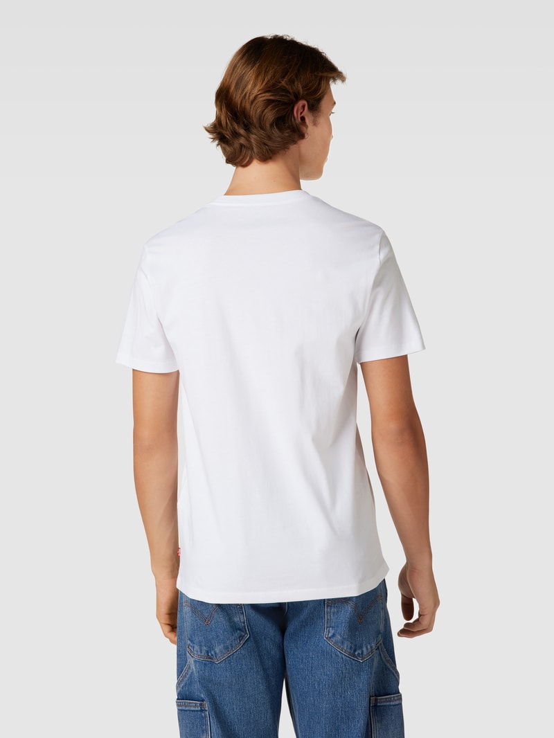 T-Shirt mit Logo-Print in weiß
