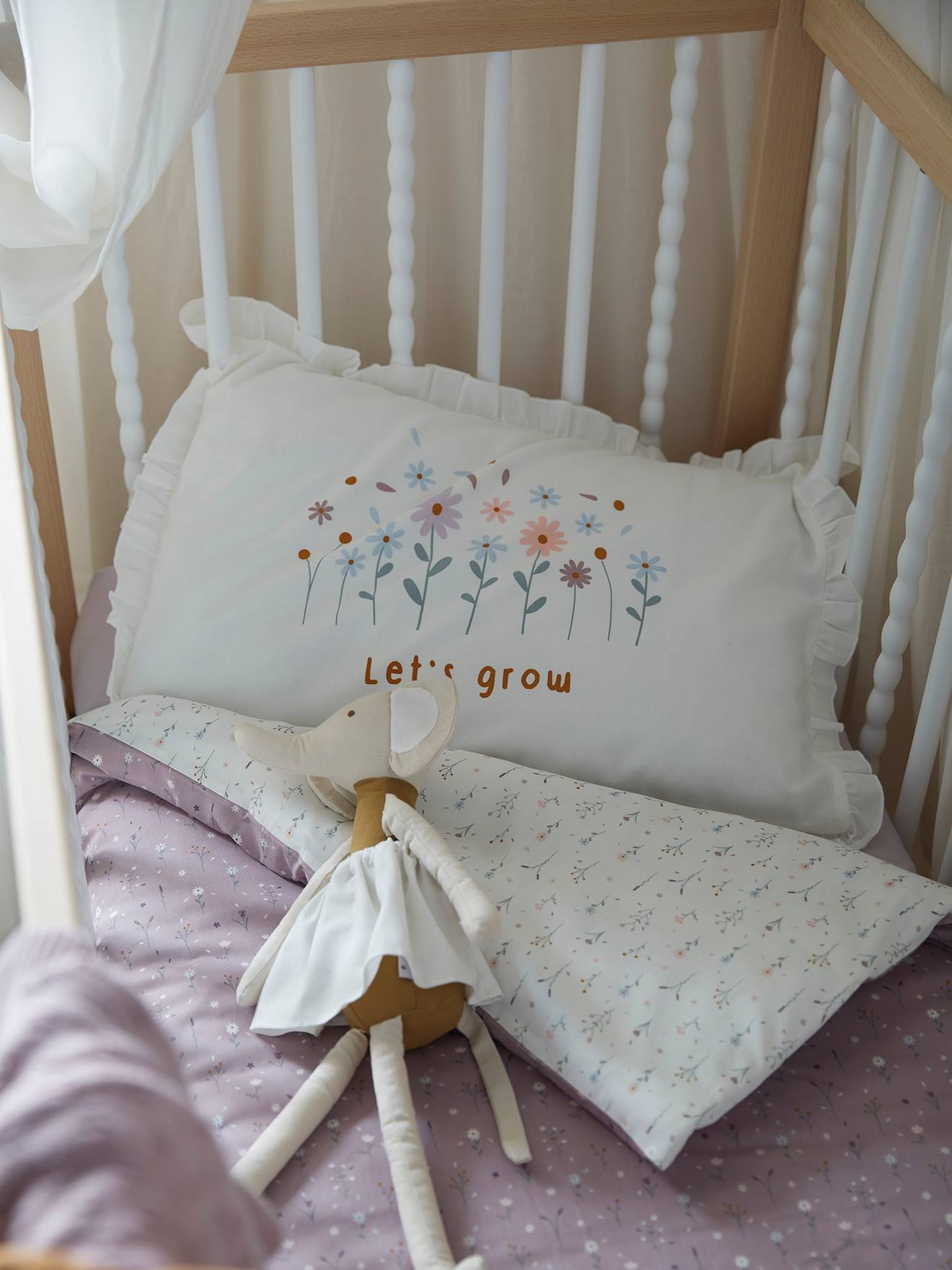 Vertbaudet Baby Kissenbezug PROVENCE Oeko-Tex - wollweiß