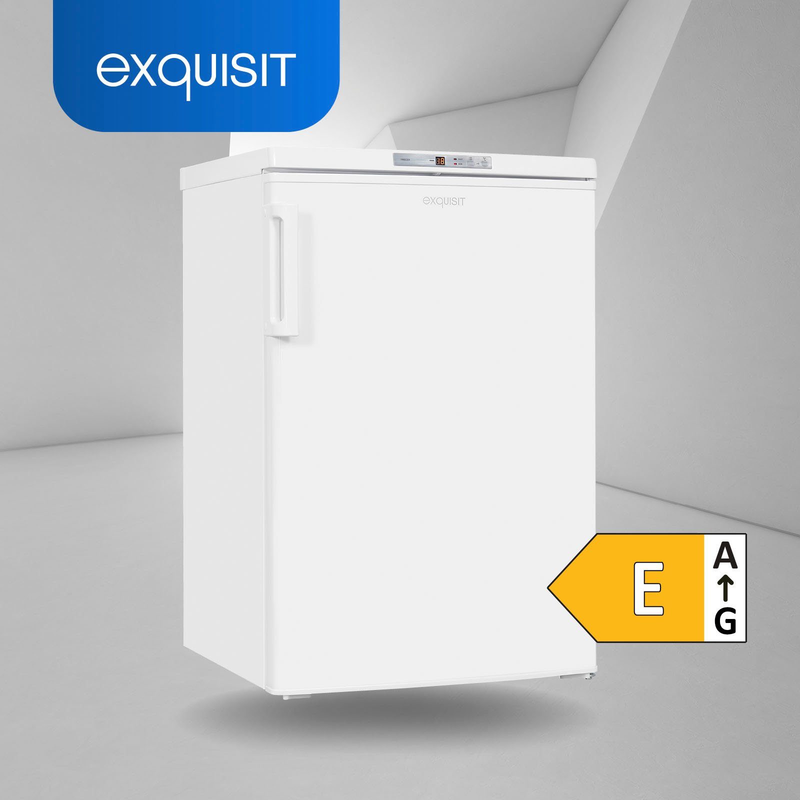 exquisit Gefrierschrank GS80-HE-040E weiss, 85,5 cm hoch, 55 cm breit