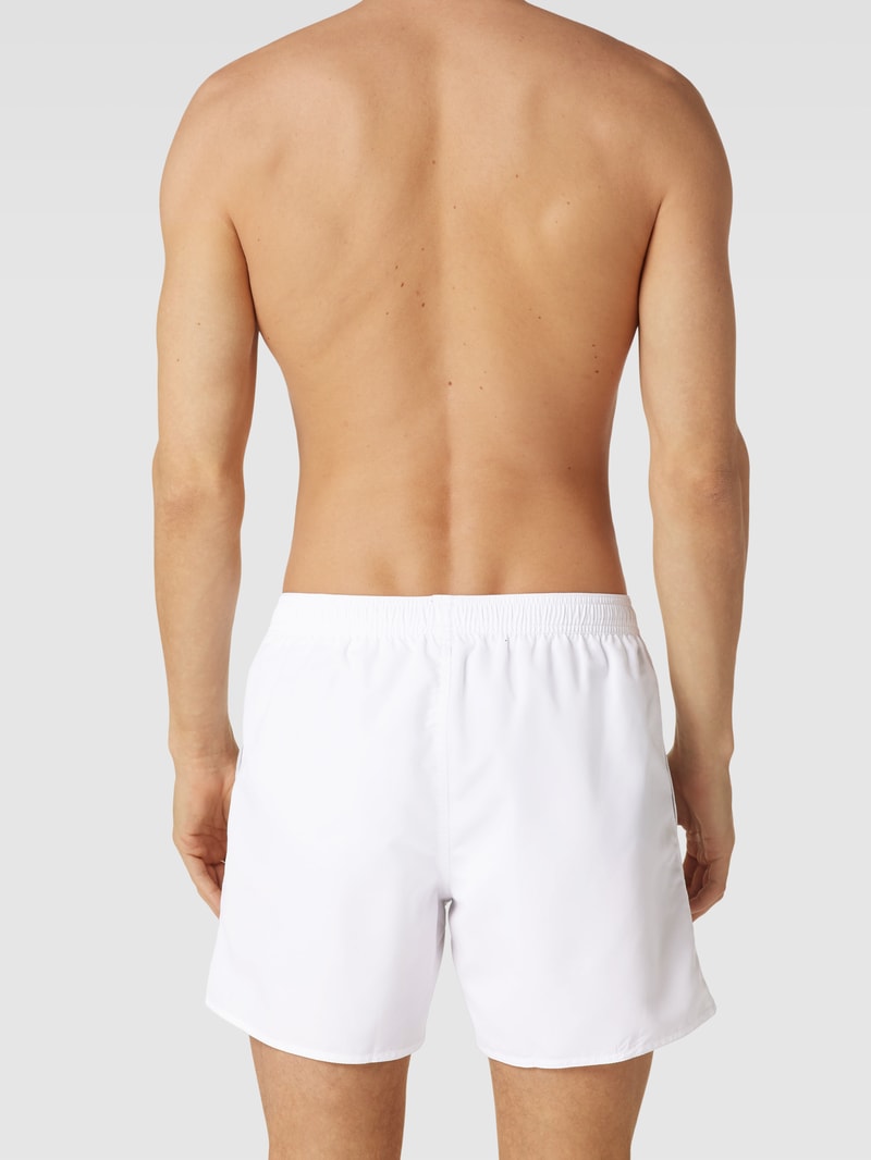 Badehose mit Label-Patch Modell 'SPONGE EAGLE' in weiß