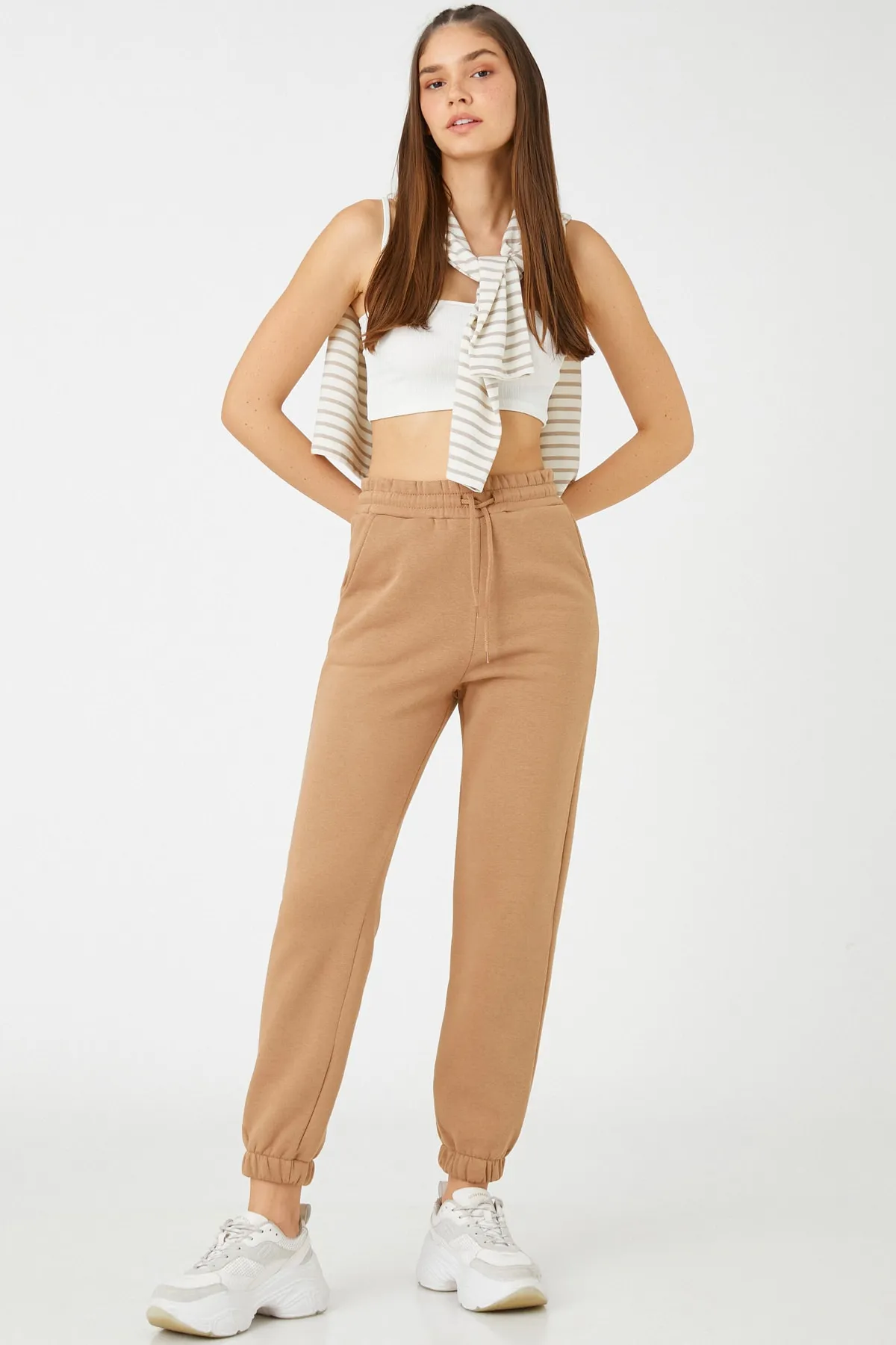Koton  Beige Jogginghose für Damen 3SAL40004IK