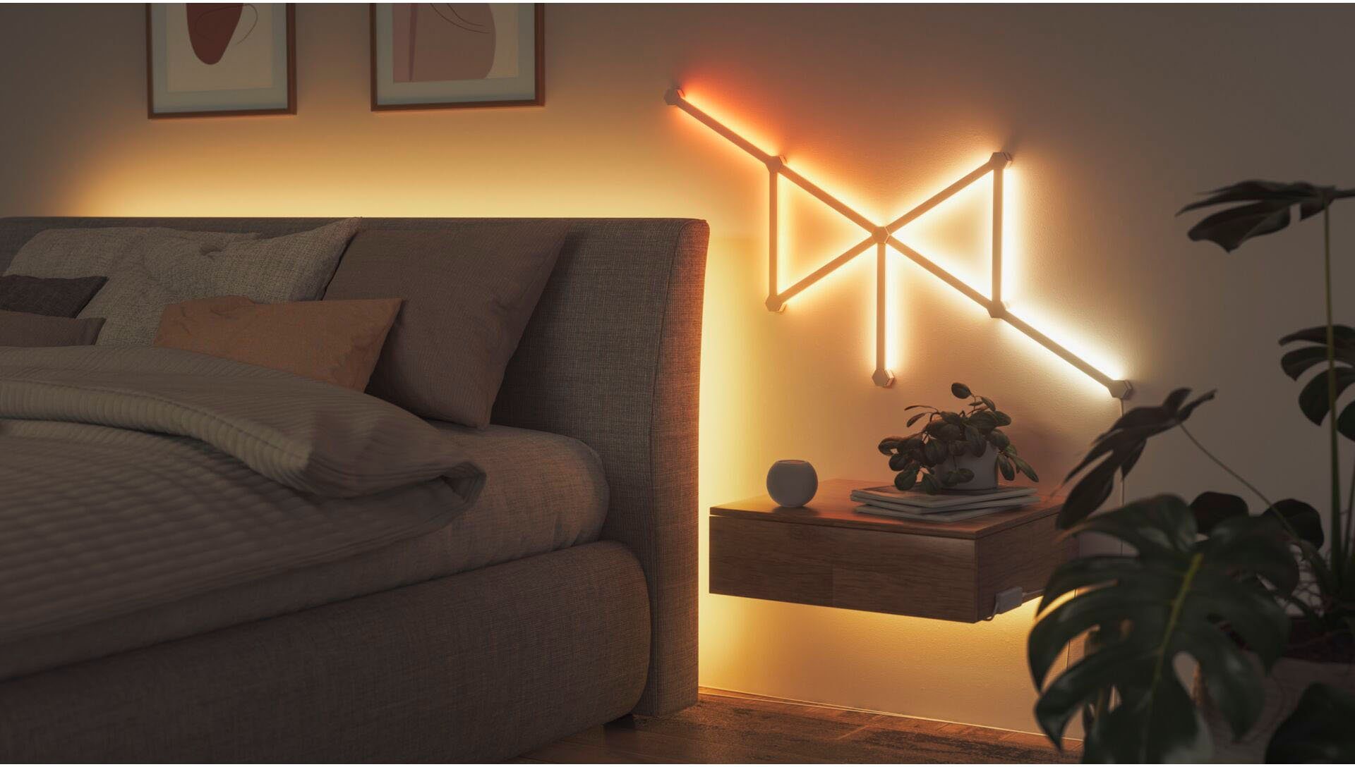 nanoleaf LED Lichtleiste Lines, Dimmfunktion, LED fest integriert, Farbwechsler