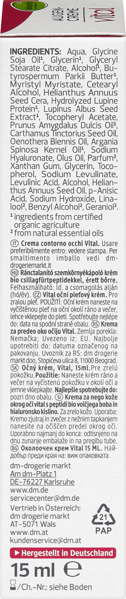 Vital Augencreme, 15 ml