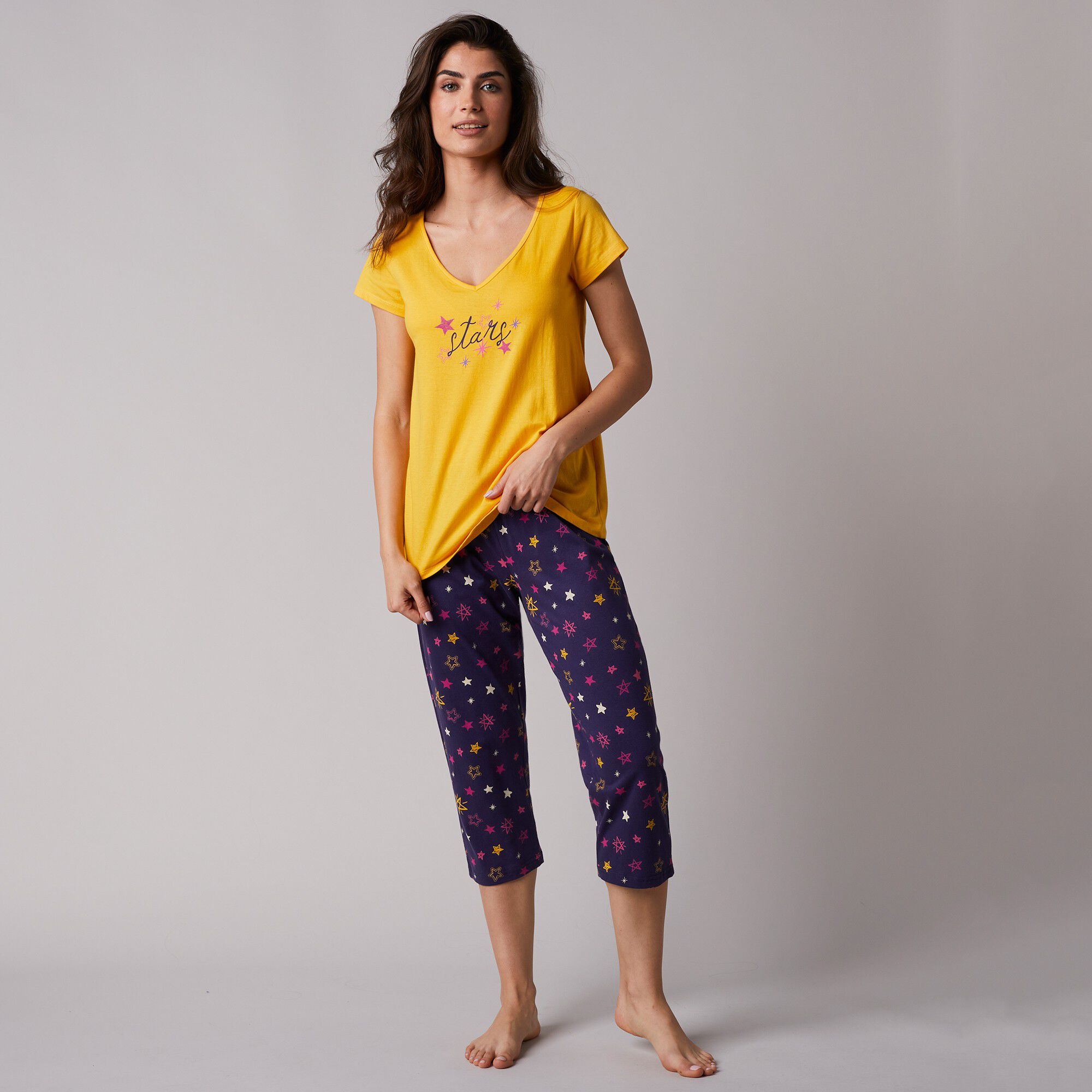 Pantacourt de pyjama imprimé étoiles Estrella