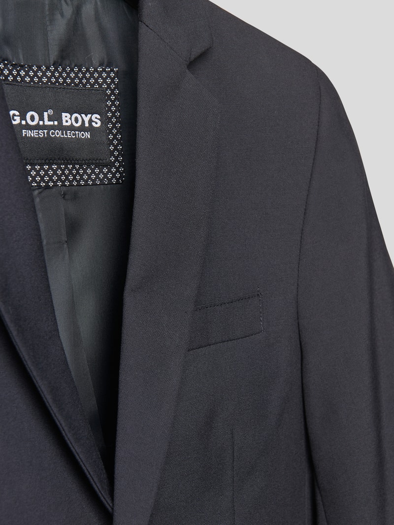 Slim Fit 2-Knopf-Sako mit Viskose-Anteil in dunkelblau