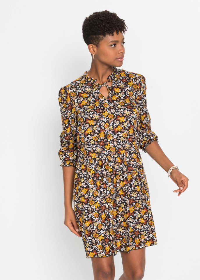 Blusenkleid mit Blumenprint aus nachhaltiger Viskose